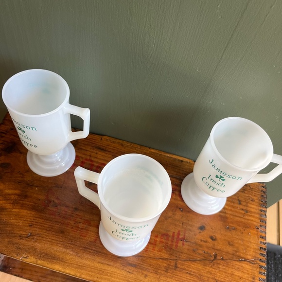 Vintage Jameson Irish Coffee Milk Glass Mugs - Picture 2 of 8